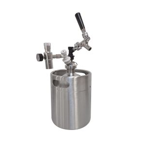 Malt Master 5L Keg med Tryk-kit/Tappehoved + Tappehane og Co2 Mini Regulator