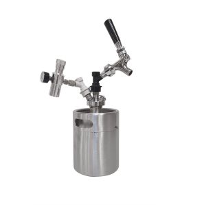 Malt Master 2L Keg med Tryk-kit/Tappehoved + Tappehane og Co2 Mini Regulator