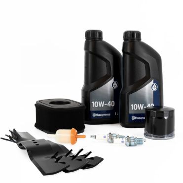 Servicekit inkl. 3 Gatorknive - Combi 103 til Husqvarna rider R214T/TC, R216T AWD (motor HV 586 AE)