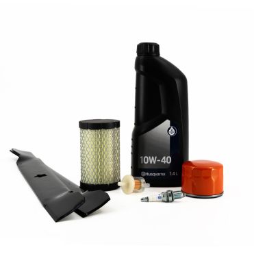 Servicekit inkl. 2 knive (42"/107cm) til Husqvarna traktorer b.la. TC 138 & TS 142 (motor Briggs & Stratton 4155, 4175)