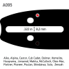12"(30cm) / 3/8H / 1,3mm / 45 dl DOUBLE GUARD Sværd